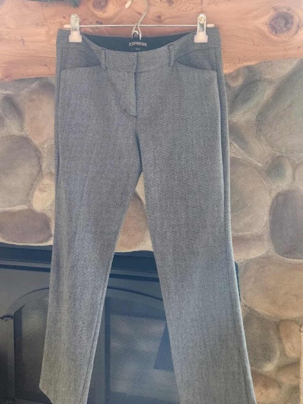 Express Editor Black & White Patterned Dress Pants - Size 4S - Like New!